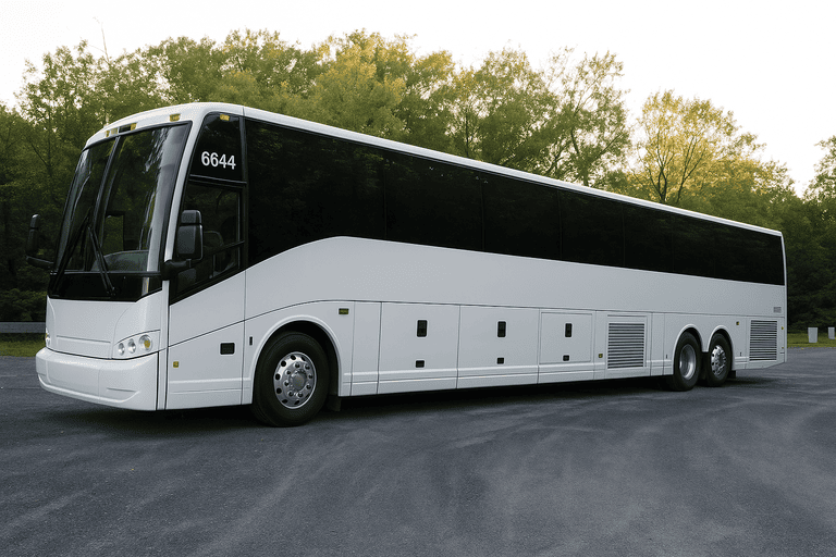 exterior of Charter Bus Rental Casper coach bus